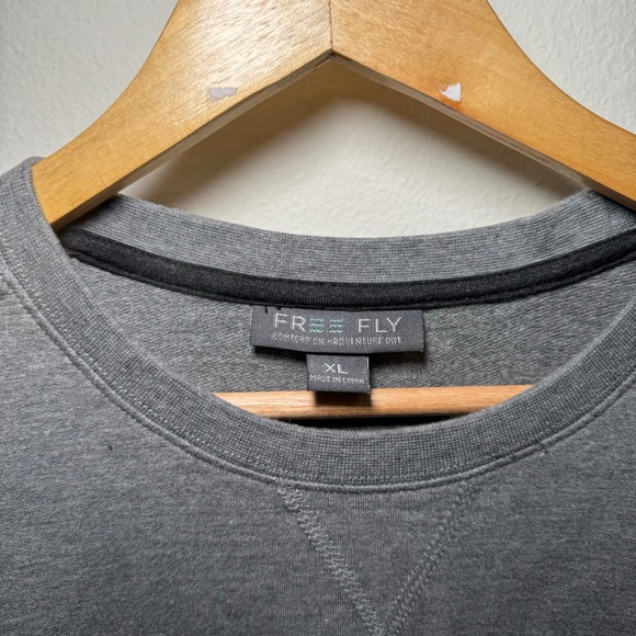 Free Fly Apparel Men's Crewneck Sweater - Gray - Picture 5 of 7